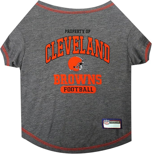 Pets First PET SHIRT for Dogs & Cats - NFL CLEVELAND BROWNS Dog T-Shirt, Large. - Cutest Pet Tee Shirt for the real sporty pup