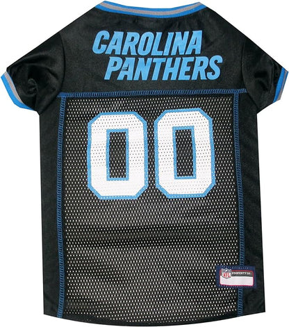 NFL Carolina Panthers Dog Jersey, Size: X-Large. Best Football Jersey Costume for Dogs & Cats. Licensed Jersey Shirt