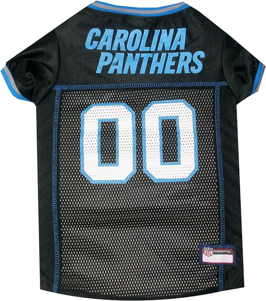 NFL Carolina Panthers Dog Jersey, Size: X-Large. Best Football Jersey Costume for Dogs & Cats. Licensed Jersey Shirt