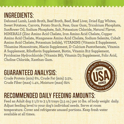 Merrick Lil’ Plates Grain Free And Gluten Free Natural Wet Dog Food For Small Dogs, Soft Little Lamb Chop Stew - (Pack of 12) 3.5 oz. Tubs
