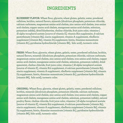 GREENIES TEENIE Natural Dog Dental Care Chews Oral Health Dog Treats 3-Flavor Variety Pack, (3) 12 oz. Pouches, 129 Total Treats,Green