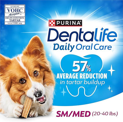 Dentalife DentaLife Made in USA Facilities Small/Medium Dog Dental Chews, Daily - (2) 47 ct. Pouches