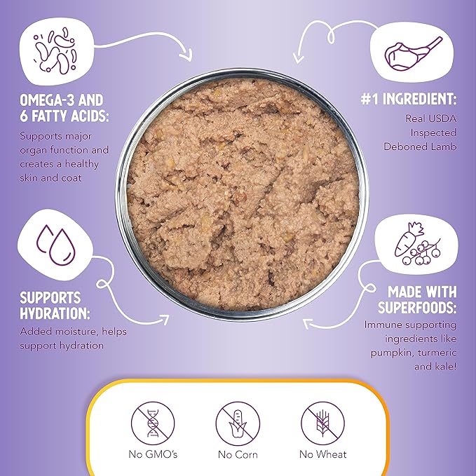 Health Extension Dog Food, Mediterranean Roast Lamb Recipe - 12.5 oz, Grain Free, Added Vitamins & Minerals, for All Life Stages, Vet Formulated, Improve Gut Health, Immune Support (Case of 12 Cans)