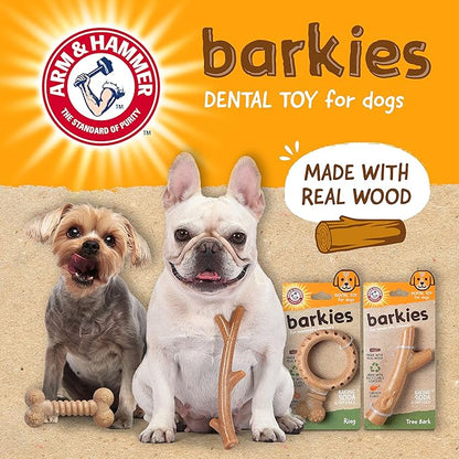 Arm & Hammer for Pets Barkies Tree Bark Compressed Wood Collection, 7 Inch Chicken Flavored Wood Blend Chew Toy for Dogs | Faux Stick, Splinter-Free, Safer & Durable Alternative to Chewing Sticks