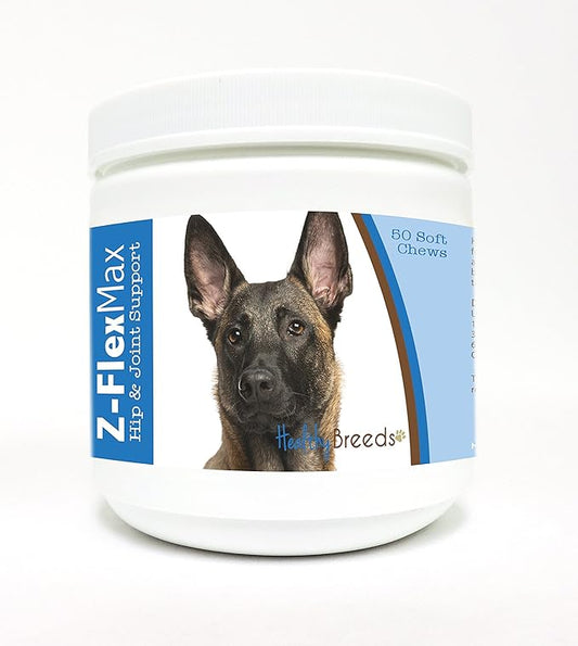 Healthy Breeds Belgian Malinois Z-Flex Max Hip and Joint Soft Chews 50 Count