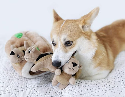 Outward Hound Squeakin' Squirrels Plush Replacement Dog Toys - 3 Pack