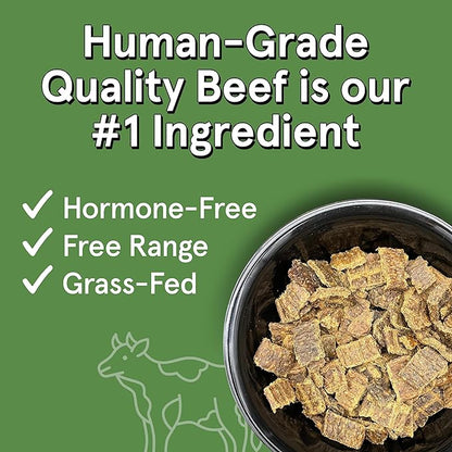Real Meat Air Dried Dog Food w/ Real Beef - Four 5lb Bag of USA-Crafted Grain-Free Real Meat Dog Food Sourced from Hormone-Free, Free-Range, Grass-Fed Beef - Digestible, Natural, High Protein Beef