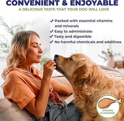 Prenatal Multivitamin Soft Chews for Dogs, 90 Count - Dog Prenatal Vitamins with Folic Acid, Zinc, and Calcium - Supports Milk Production - Delicious Chicken Flavor