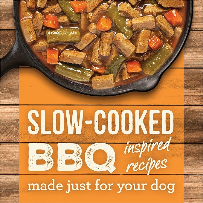 Merrick Slow-Cooked BBQ Premium Real Meat Grain Free Canned Adult Dog Food, St. Louis Style With Shredded Pork - (Pack of 12) 12.7 oz. Cans