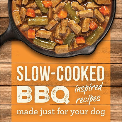 Merrick Slow-Cooked BBQ Premium Real Meat Grain Free Canned Adult Dog Food, St. Louis Style With Shredded Pork - (Pack of 12) 12.7 oz. Cans
