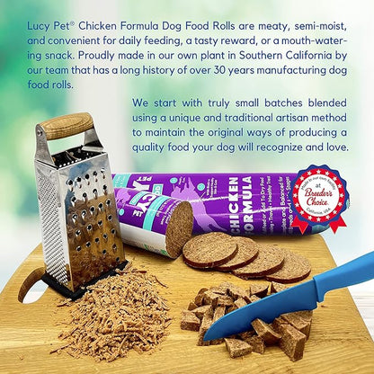 Lucy Pet Products Chicken Formula Dog Food Rolls, 2.75oz/36 Count Box (100600072)