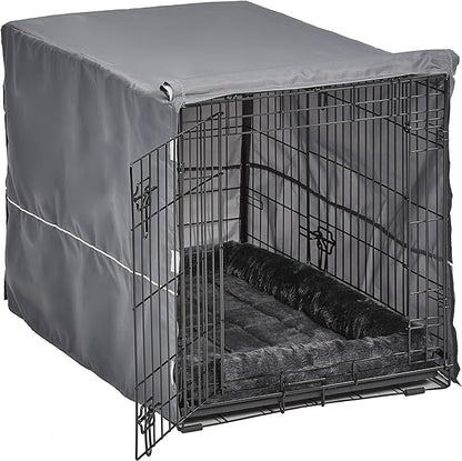 MidWest Homes for Pets Double Door Dog Crate Kit Includes One Two-Door Crate, Matching Gray Bed & Gray Crate Cover, 36-Inch Kit Ideal for Medium Dog Breeds
