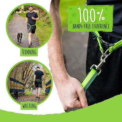 Mighty Paw Hands Free Dog Leash | Bungee Waist Leash for Dog Walking. Dog Running Leash Hands Free. Hands Free Leash for Large Dogs, Medium & Small Dogs. Dog Leash Waist Belt (36" - 48") Up To 150 lbs
