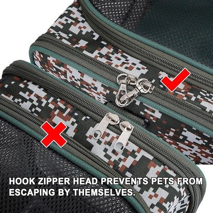 Frame Type Soft Surface Special pet Carrier, Soft Bread, cat, Dog and Rabbit Transport Carrier, and Carrier Approved by Airlines for pet Transport. (Large, Army Gray)