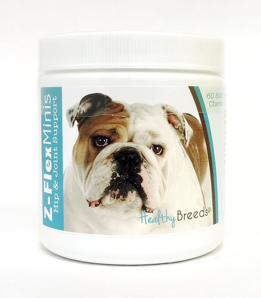 Healthy Breeds Bulldog Z-Flex Minis Hip and Joint Support Soft Chews 60 Count