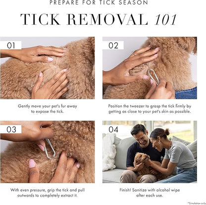 Tweezerman Pet At Home Tick Removal Tweezer for Dogs and Cats