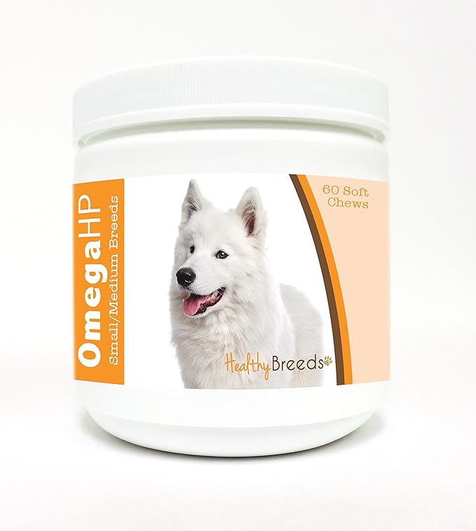 Healthy Breeds Samoyed Omega HP Fatty Acid Skin and Coat Support Soft Chews 60 Count