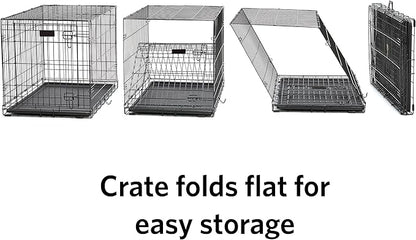 MidWest Homes for Pets iCrate Dog Crate Starter Kit | 48-Inch Dog Crate Kit Ideal for XL Dog Breesd (weighing 90 - 110 Pounds) || Includes Dog Crate, Pet Bed, 2 Dog Bowls & Dog Crate Cover