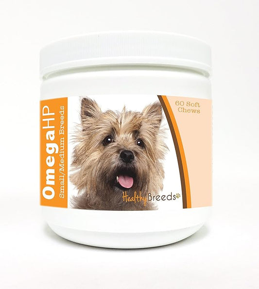 Healthy Breeds Cairn Terrier Omega HP Fatty Acid Skin and Coat Support Soft Chews 60 Count