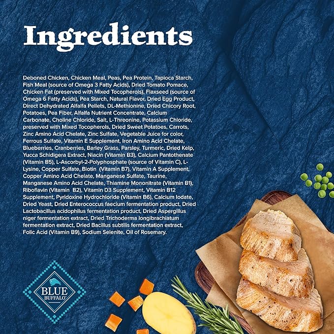 Blue Buffalo Wilderness Adult High-Protein Dry Dog Food with Real Chicken, Grain-Free, Made in the USA with Natural Ingredients, Chicken, 4.5-lb. Bag