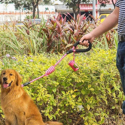 simpletome Dog Waste Bag Dispenser for Leash Belt Wear-Resistant Waterproof YKK Zipper (Microfiber Leather Pink)