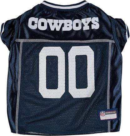 NFL Dallas Cowboys Dog Jersey, Size: X-Large. Best Football Jersey Costume for Dogs & Cats. Licensed Jersey Shirt