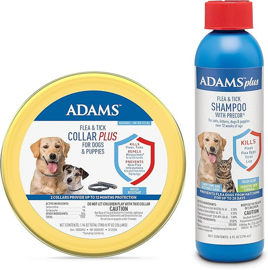 Adams Collar + Shampoo Bundle