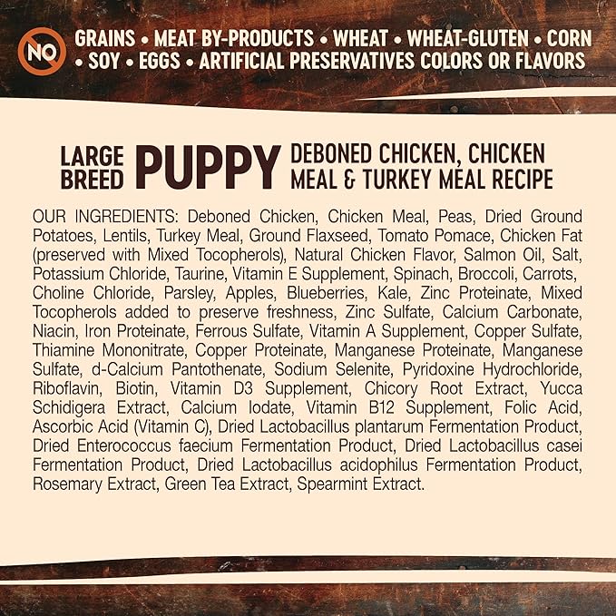 Wellness Natural Pet Food Wellness CORE Grain-Free High-Protein Large Breed Dry Dog Food, Natural Ingredients, Made in USA with Real Chicken (Puppy, 24-Pound Bag)