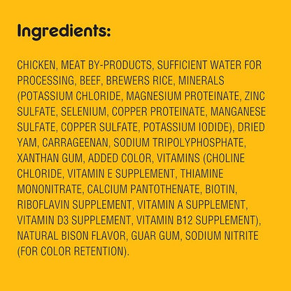 PEDIGREE High Protein Adult Canned Soft Wet Dog Food, Chopped Beef & Bison Flavor, (12) 13.2 oz. Cans