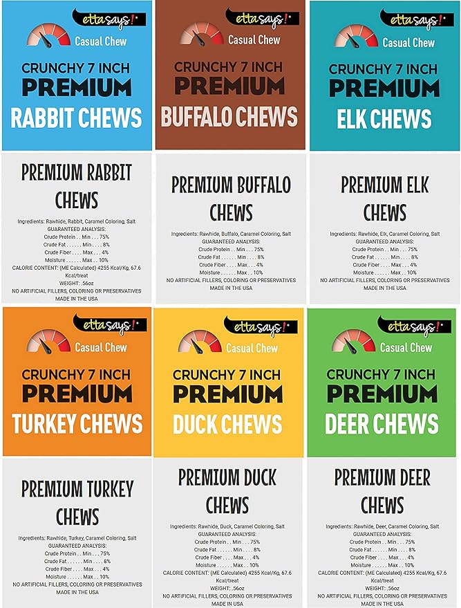 ETTA SAYS! Dog Treats, Dog Stocking Stuffers – Pack of 10 – Made in The USA, Human Grade, No Added Hormones, No Nitrates or Nitrites – Jerky Sticks for Dogs, Crunchy Chews for Dogs