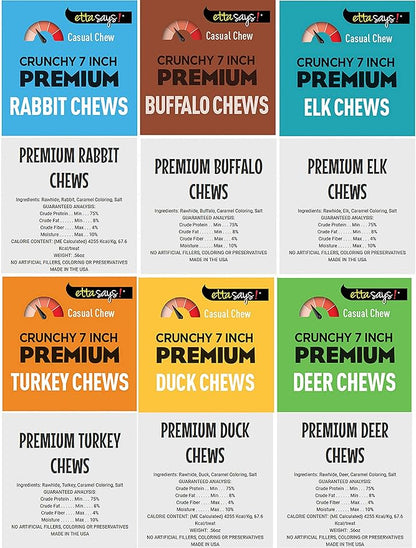 ETTA SAYS! Dog Treats, Dog Stocking Stuffers – Pack of 10 – Made in The USA, Human Grade, No Added Hormones, No Nitrates or Nitrites – Jerky Sticks for Dogs, Crunchy Chews for Dogs