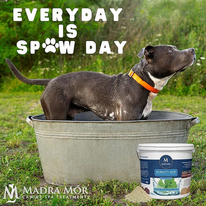 Madra Mor Mobility Dog Essentials Mud Bath | Dog Bath Spa Treatment for Dog Arthritis Pain Relief | Anti Itch for Dogs Wash for Dog Grooming | 7.5lb Pail w Worldwide Nutrition Multi Purpose Key Chain
