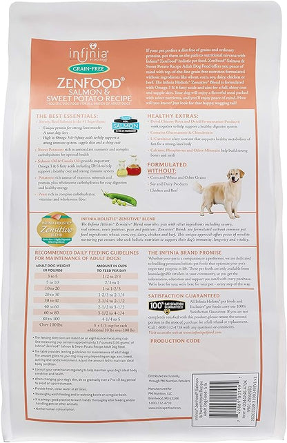 ZenFood | Salmon and Sweet Potato Grain-Free Adult Dog Food | Nutritionally Complete - 5 Pound (5 lb) Bag