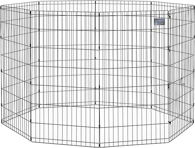 MidWest Homes for Pets Foldable Metal Dog Exercise Pen / Pet Playpen, 48'H x 24'W