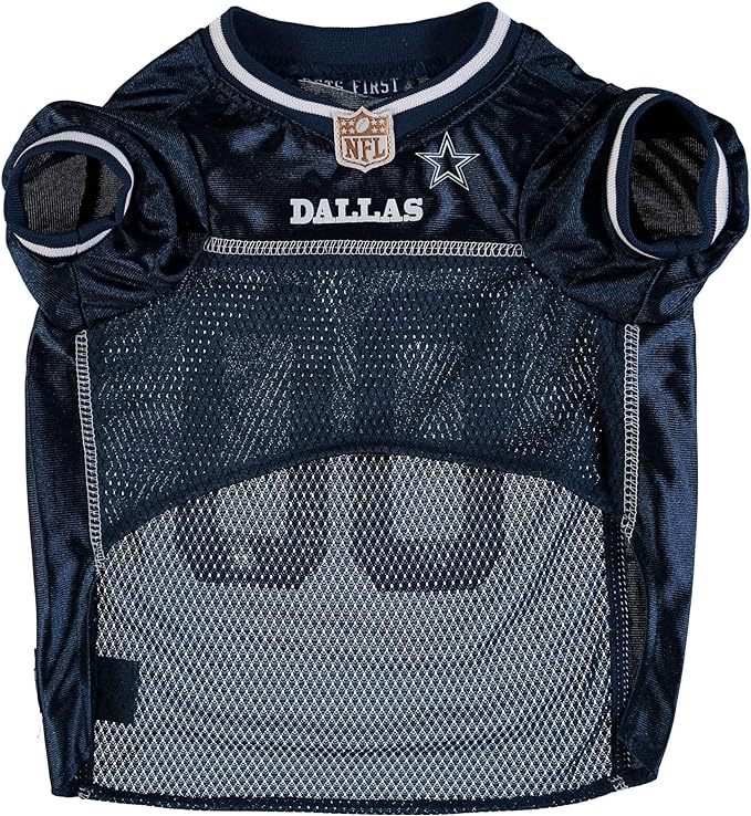 NFL Dallas Cowboys Dog Jersey, Size: X-Small. Best Football Jersey Costume for Dogs & Cats. Licensed Jersey Shirt