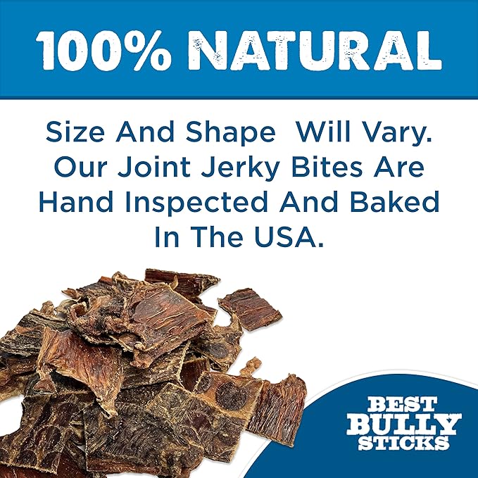 Best Bully Sticks Joint Jerky Gullet Bite Dog Treats (1.5lb. Bag) - All-Natural Beef Dog Treats