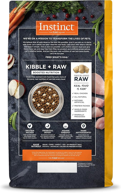 Instinct Raw Boost Grain Free Recipe with Real Chicken Natural Dry Dog Food, 4 lb. Bag