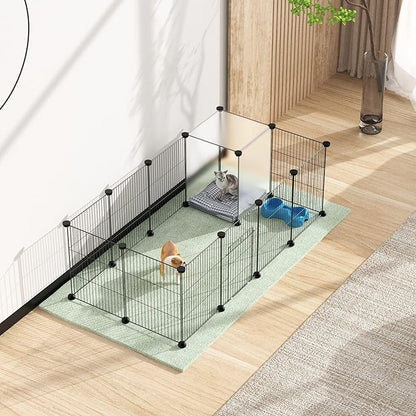 HOMIDEC Pet Playpen,Small Animals Cage DIY Wire Portable Yard Fence with Door for Indoor/Outdoor Use,Puppies,Kitties,Bunny,Turtle 48" x 24" x 16"