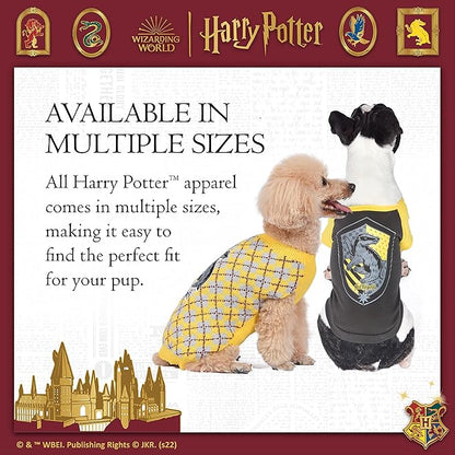 Harry Potter Hufflepuff Pet Sweater - Medium | Costumes for Dogs, Dog Pullover Sweater | Dog Apparel & Accessories for Hogwarts Houses, Hufflepuff, Yellow