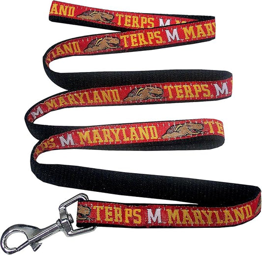 Pets First Collegiate Pet Accessories, Dog Leash, Maryland Terrapins, Large