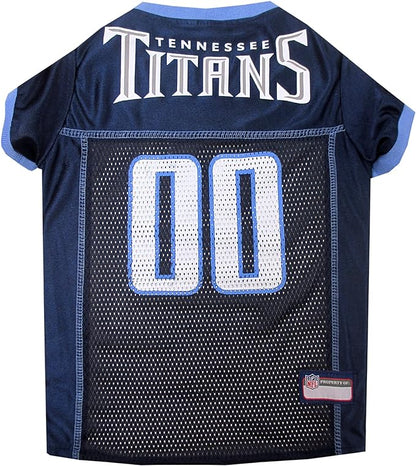 NFL Tennessee Titans Dog Jersey, Size: Large. Best Football Jersey Costume for Dogs & Cats. Licensed Jersey Shirt