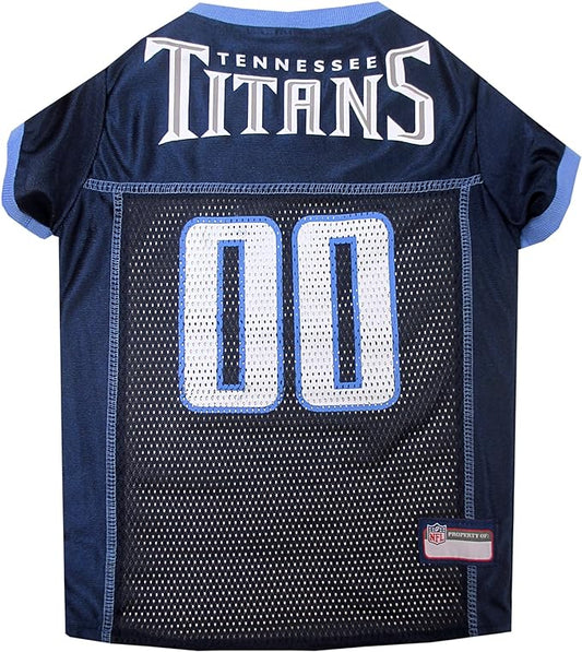 NFL Tennessee Titans Dog Jersey, Size: Large. Best Football Jersey Costume for Dogs & Cats. Licensed Jersey Shirt