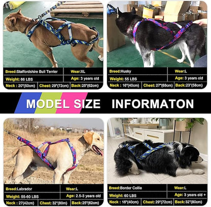 PET ARTIST Dog Weight Pulling Harness,Speed Training,Work Out Dog Sled Harness for Medium,Large Dogs,PINK,XL