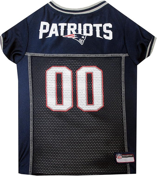 NFL New England Patriots Dog Jersey, Size: XX-Large. Best Football Jersey Costume for Dogs & Cats. Licensed Jersey Shirt
