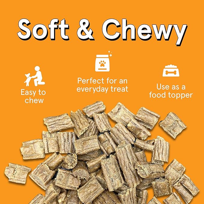 Real Meat Tiny Trainer Bites Dog Treats - 1lb of USA-Made Soft & Chewy Air-Dried Chicken Training Treats for Dogs & Puppies - All-Natural Grain-Free Dog Training Treats w/Free-Range Cage-Free Chicken