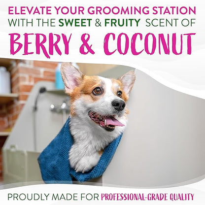 TropiClean Berry & Coconut Deep Cleansing Dog Shampoo | Deodorizing Dog Shampoo | Natural Pet Shampoo Derived from Natural Ingredients | Cat Friendly | Made in the USA | 2.5 gallon