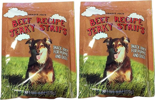 Trader Joe's Beef Recipe Jerky Strips 6 Oz. Bag, (2 Pack)