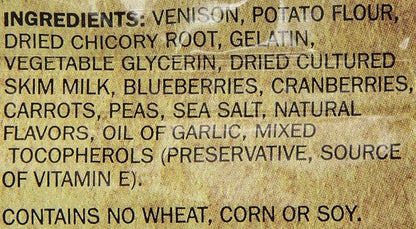 Evanger's Nothing But Natural Venison Jerky Treats for Dogs 4.5 oz Bag
