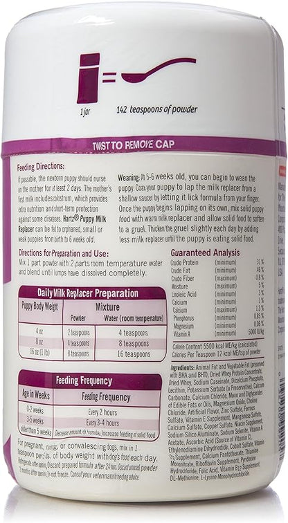 Hartz Powdered Puppy Milk Replacer - 12oz
