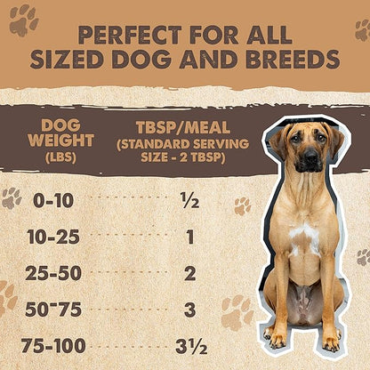 Mighty Paw Yak Cheese Food Topper - Grated Cheese Dog Food Enhancer for Picky Eaters - A Suitable Chicken Free Dog Food Topper and Food Enhancer for Wet Dog Food and Dry Dog Food - Appetite Stimulant
